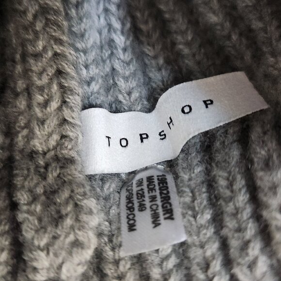 TopShop Pom‎ Pom Gray Winter Hat Beanie - Picture 4 of 11